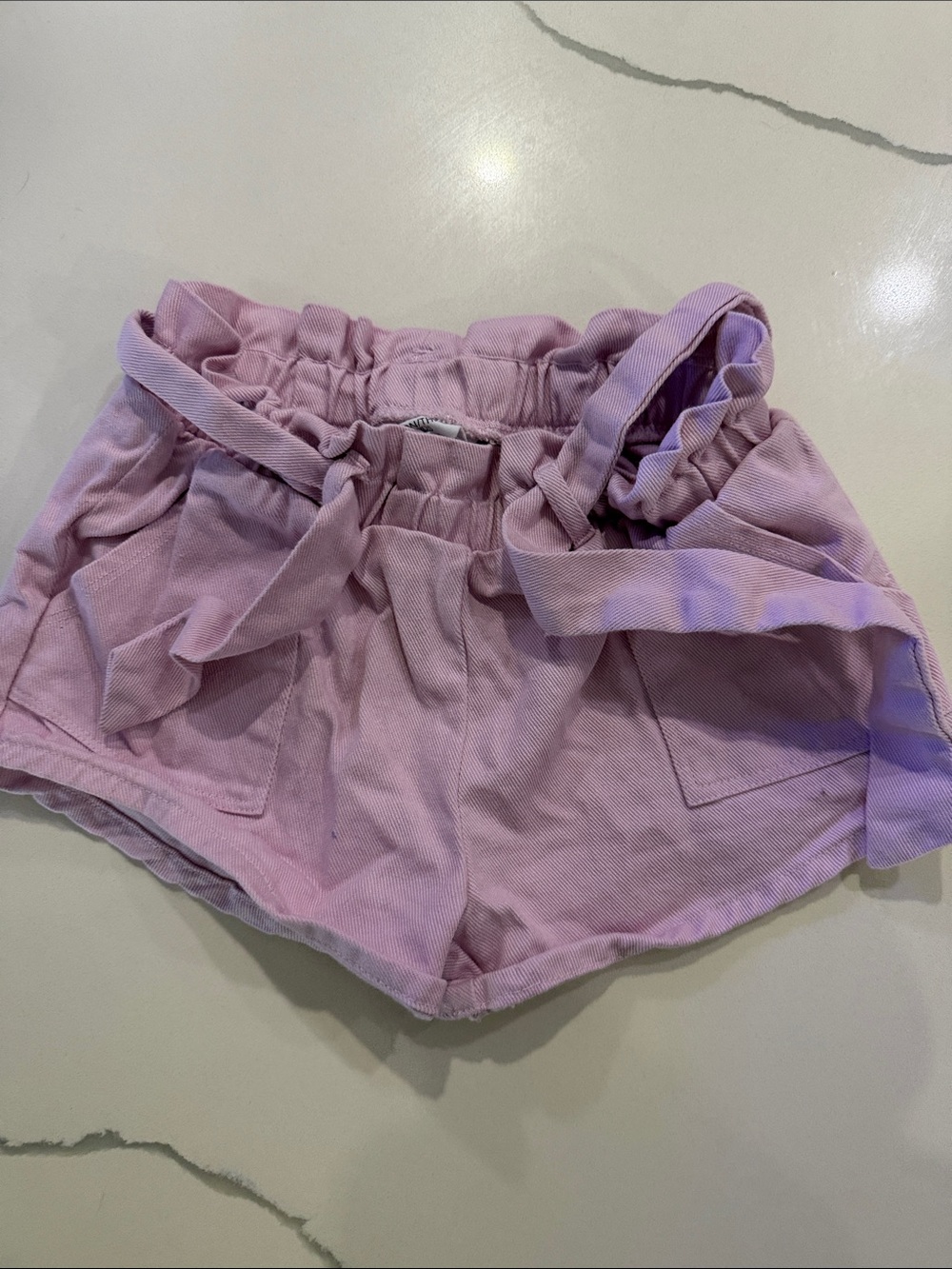 Grayson Threads Lilac Paperbag Waist Girls Shorts